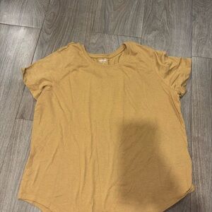 Mustard Short Sleeve Women's Top